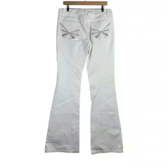 Cache Women's White Stretch Bootcut Size 14 - Picture 2 of 5